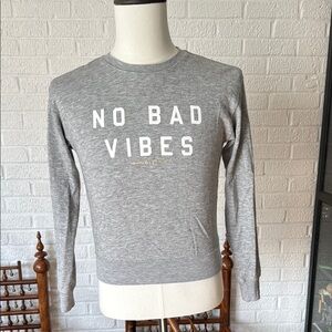 Gray 'No Bad Vibes' top women by Spiritual Gangster Yoga